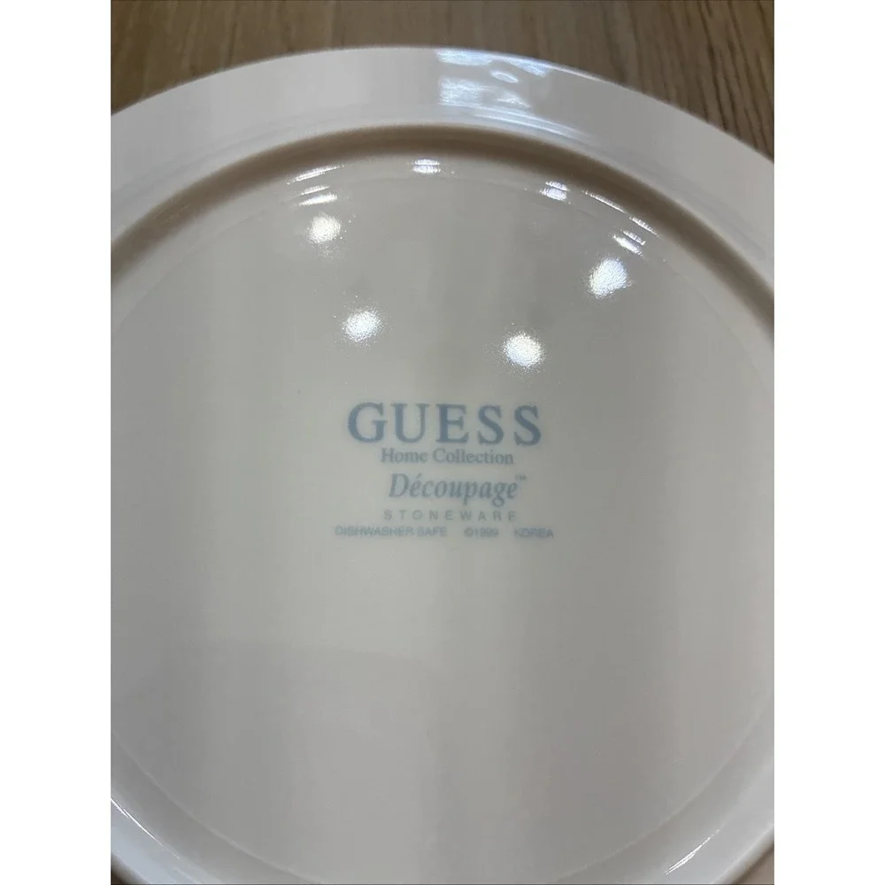 Guess Home Collection Decoupage Salad Plate Lot Of 2 8